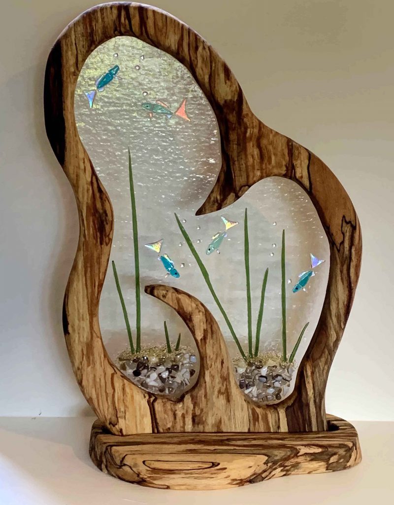 Claire Waters - Fish Panel - Glass